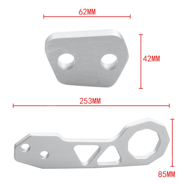 Aluminum Alloy Rear Tow Towing Hook Trailer Ring for Universal Car Auto with 2 x Screw Holes