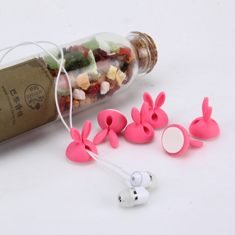 6 PCS CC-941 Rabbit Shape Single Hole Cable Clips Holder, Cable Management System and Cord Organizer Solution