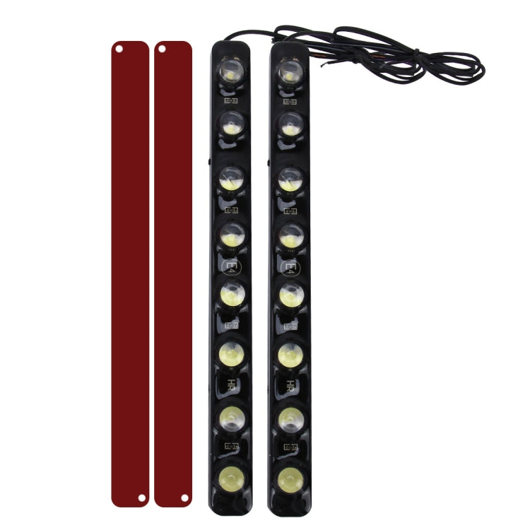 2 PCS 8W 240 LM 6000K DRL Daytime Running Light with 8 SMD-5050 Lamps, DC 12V