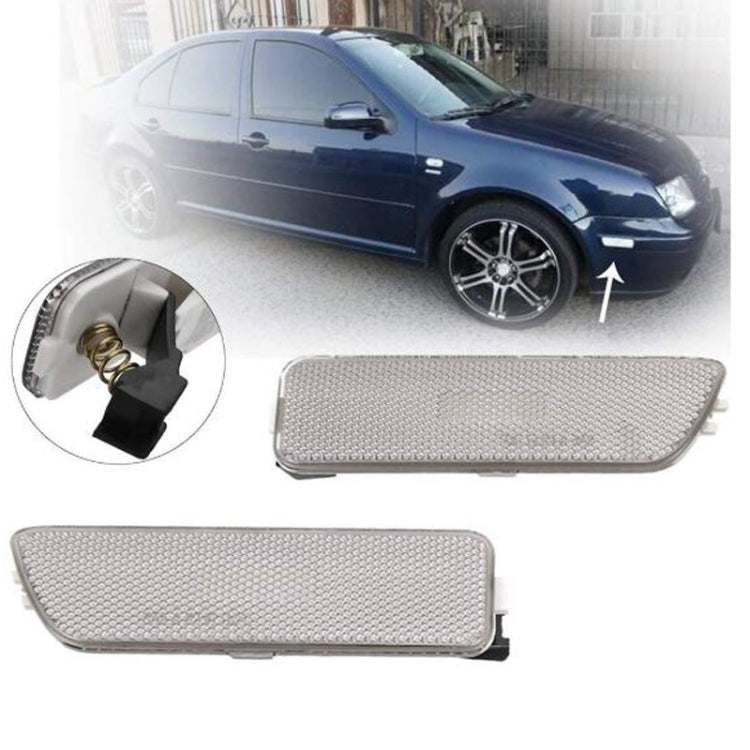 2 PCS Front Bumper Clearance Lights Housing without Bulb Replacement 1JM945071 / 1JM945072 for VW Golf / Jetta 1999-2005