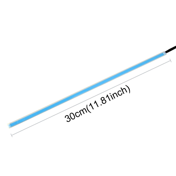 2 PCS 30cm DC12V 4.2W Ultra-thin Car Auto Double Colors Turn Lights / Running Lights, with LED SMD-2835 Lamp Beads (Turn Lights: Yellow Light; Running Lights: Ice Blue Light)