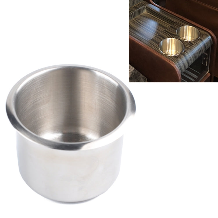 Stainless Steel Drop-in Cup Holder Table Drink Holder for RV Car Truck Camper, Size: 6.8 x 5.6cm