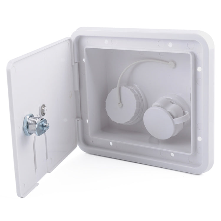 White Water Inlet Integrated Fill Dish Hatch Lock for RV Trailer Camper