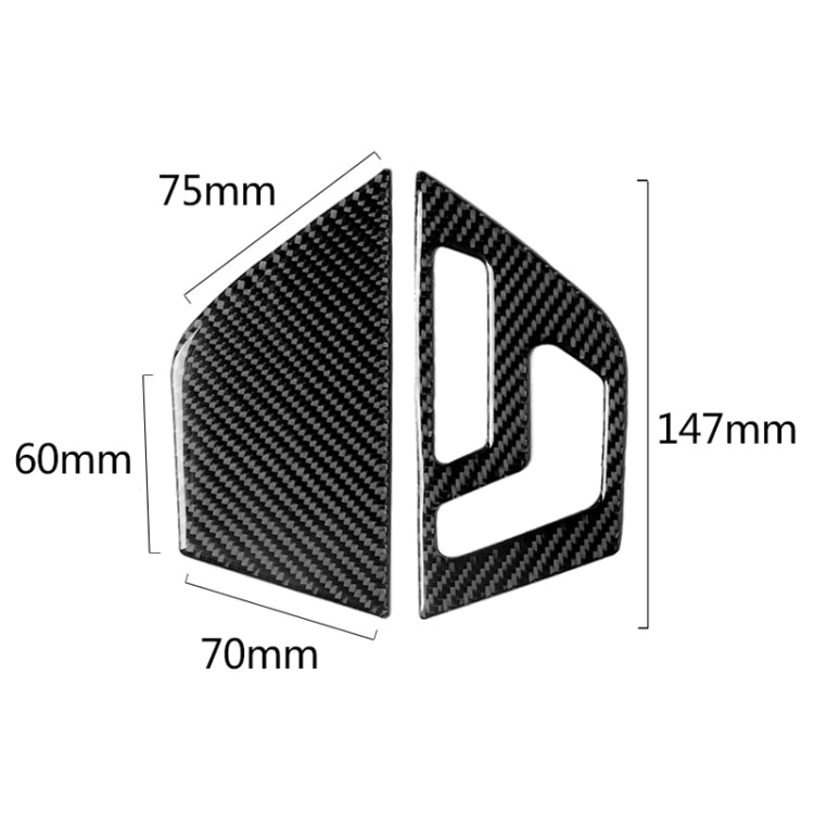 2 PCS Car Carbon Fiber Left Drive Seat Adjustment Panel Decorative Sticker for Mercedes-Benz W204 2007-2013