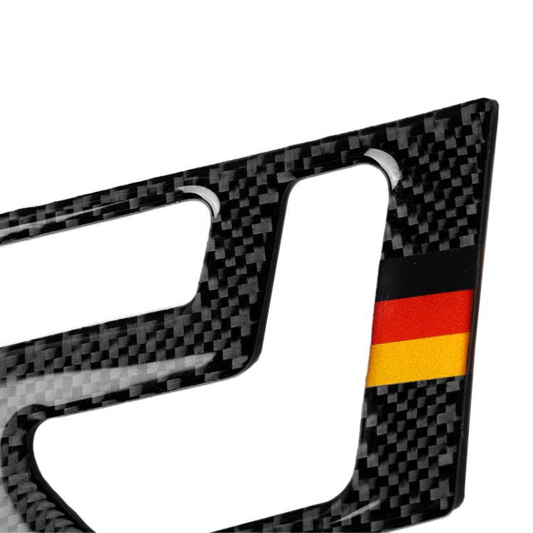 2 PCS German Flag Car Carbon Fiber Seat Adjustment Panel Decorative Sticker for Mercedes-Benz W204 2007-2013