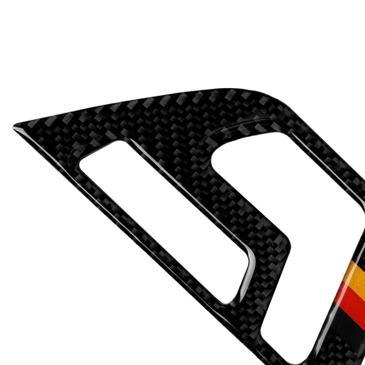 2 PCS German Flag Car Carbon Fiber Seat Adjustment Panel Decorative Sticker for Mercedes-Benz W204 2007-2013