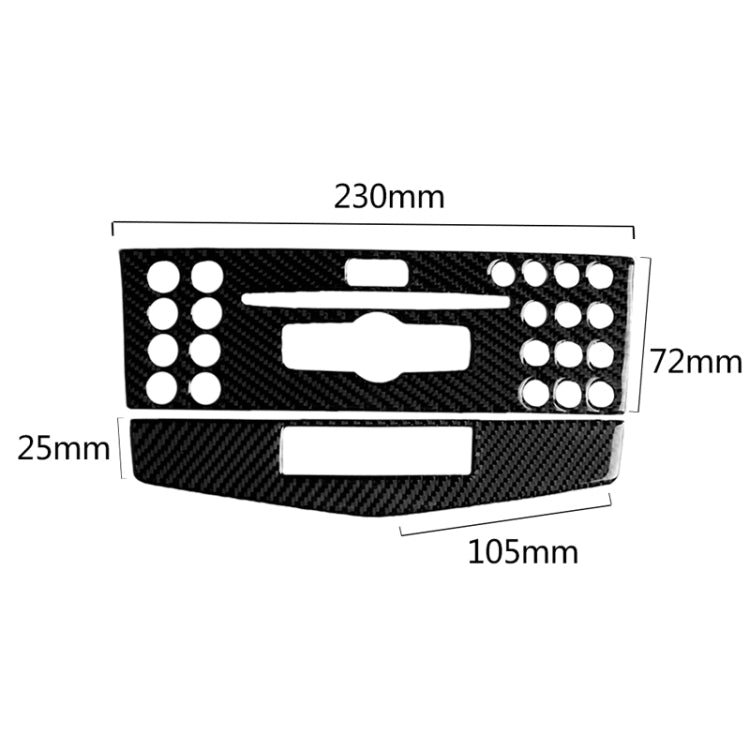 Car Carbon Fiber Center Console Panel Decorative Sticker for Mercedes-Benz W204 C Class 2007-2010