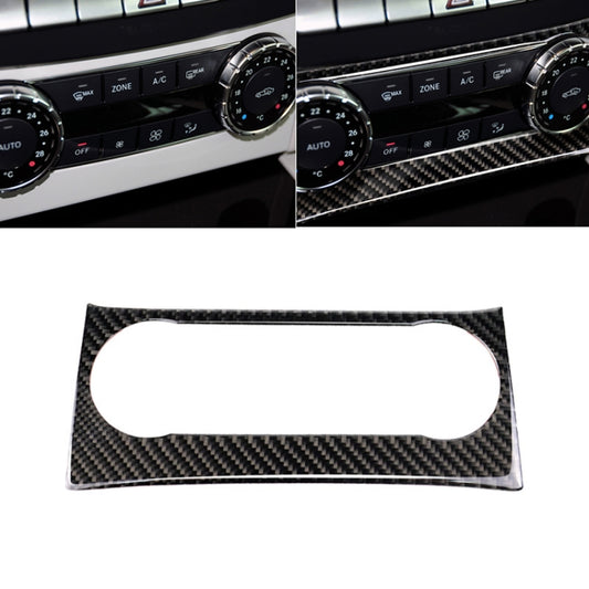 Car Carbon Fiber Air Conditioning Knob Control Panel Decorative Sticker for Mercedes-Benz W204 C Class 2011-2013