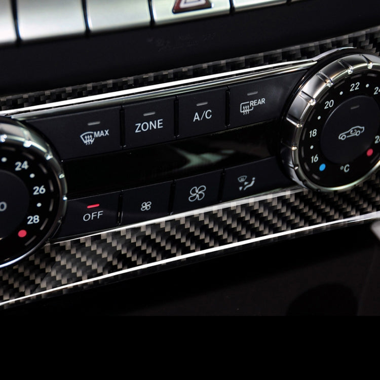 Car Carbon Fiber Air Conditioning Knob Control Panel Decorative Sticker for Mercedes-Benz W204 C Class 2011-2013