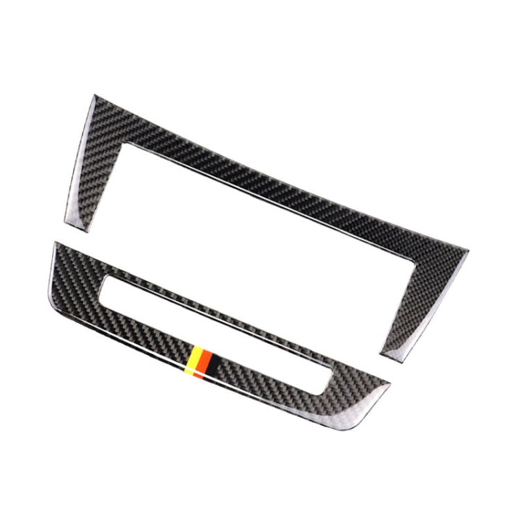 Car German Flag Carbon Fiber Central Control CD Panel Decorative Sticker for Mercedes-Benz W204 2011-2013 7-buttons