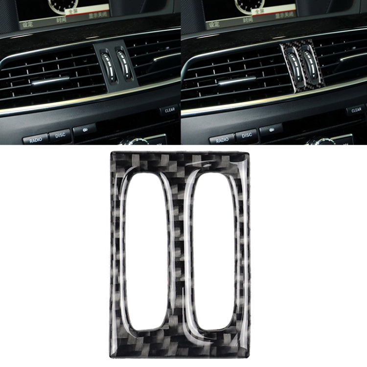 Car Carbon Fiber Intermediate Air Outlet Panel Decorative Sticker for Mercedes-Benz W204 2011-2013