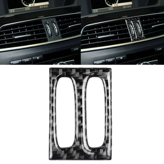 Car Carbon Fiber Intermediate Air Outlet Panel Decorative Sticker for Mercedes-Benz W204 2011-2013