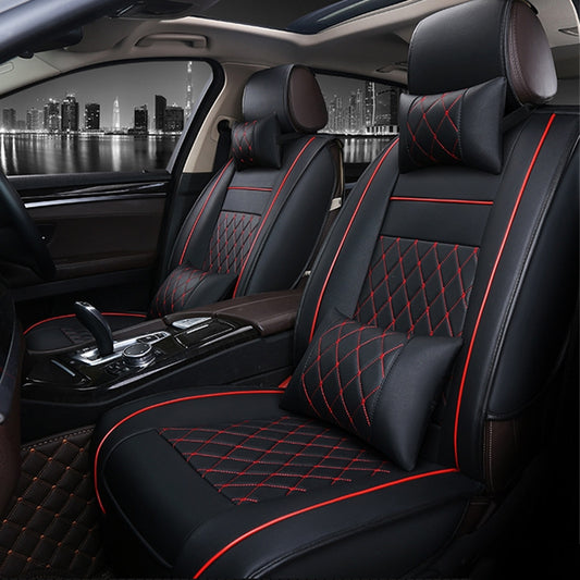 Car Leather Full Coverage Seat Cushion Cover, Luxury Version,Only One Front Seat