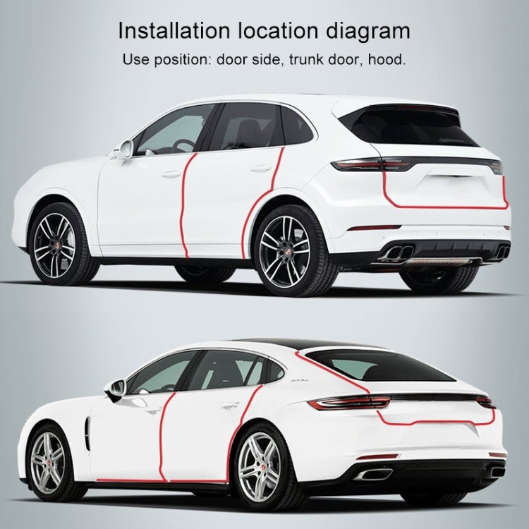 Universal Car Door Invisible Anti-collision Strip Protection Guards Trims Stickers Tape, Size: 7cm x 3m