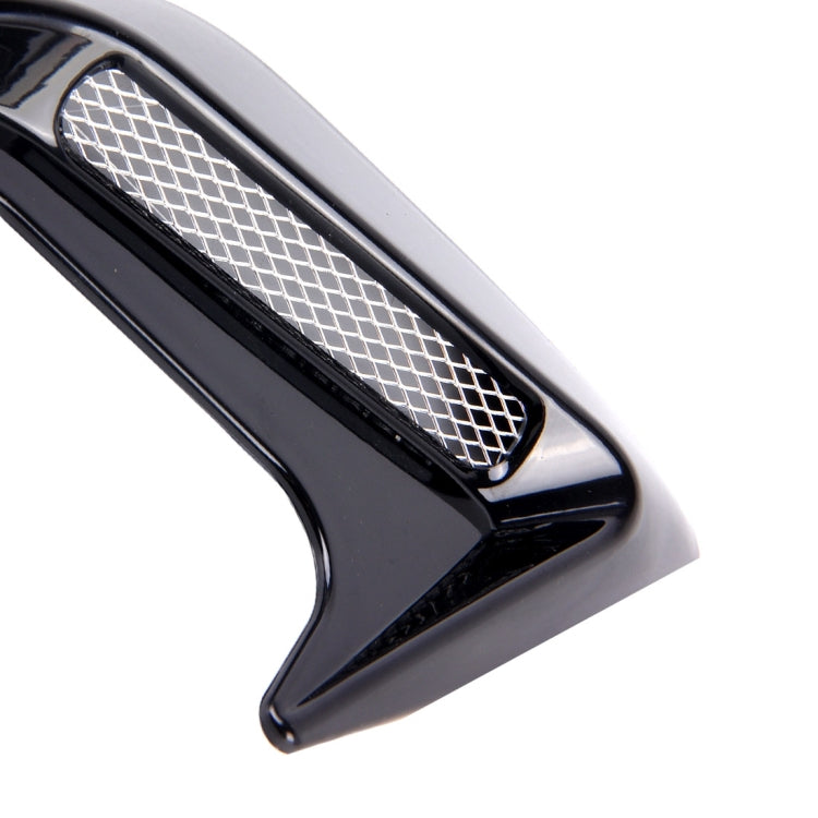 2PCS Plastic Decorative Air Flow Intake Turbo Bonnet Hood Side Vent Grille Cover With Self-adhesive Sticker