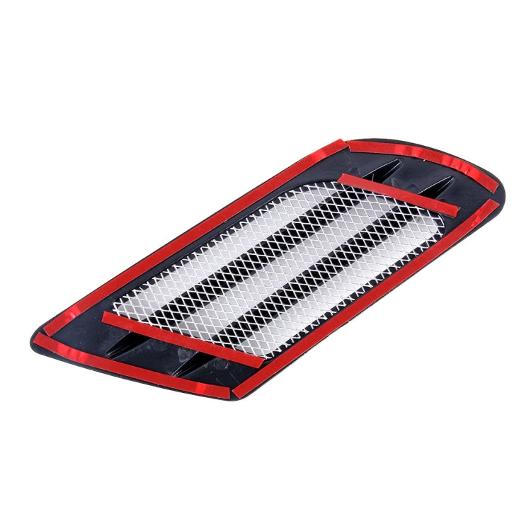 2 PCS Euro Style Metal Decorative Air Flow Intake Turbo Bonnet Hood Side Vent Grille Cover with Self-adhesive Sticker