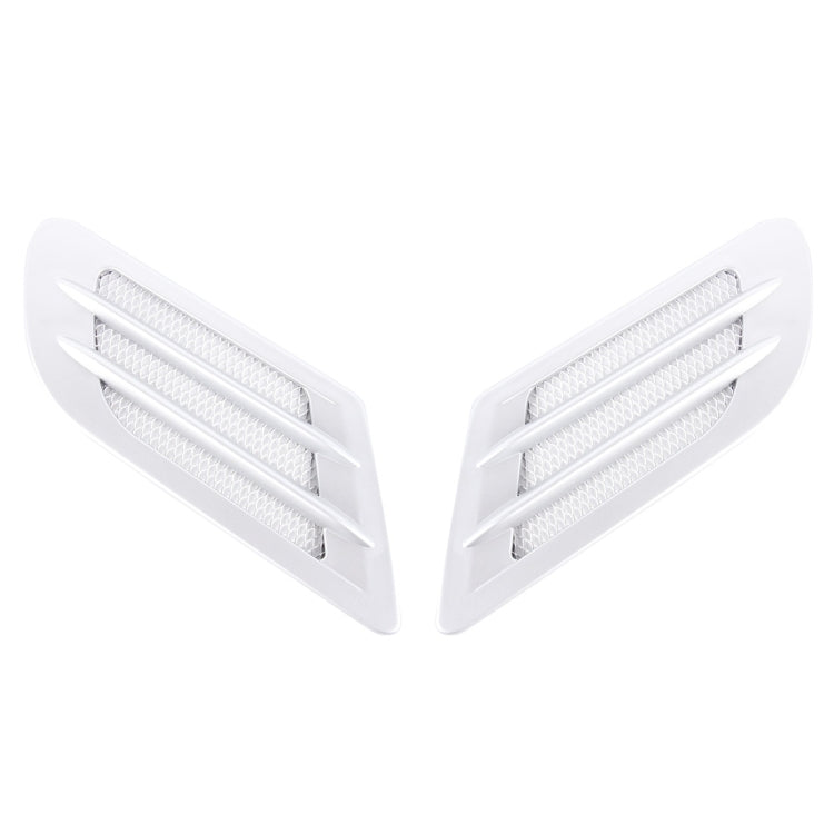 2 PCS Euro Style Metal Decorative Air Flow Intake Turbo Bonnet Hood Side Vent Grille Cover with Self-adhesive Sticker