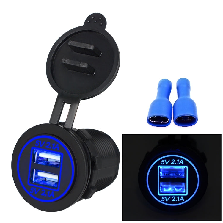 Universal Car Charger 2 Port Power Socket Power Dual USB Charger 5V 4.2A IP66 with Aperture