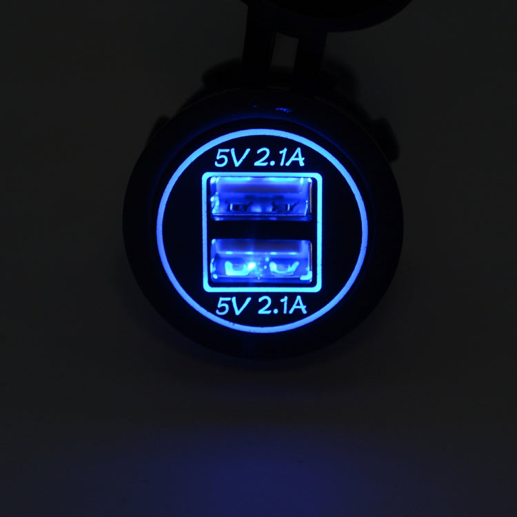 Universal Car Charger 2 Port Power Socket Power Dual USB Charger 5V 4.2A IP66 with Aperture