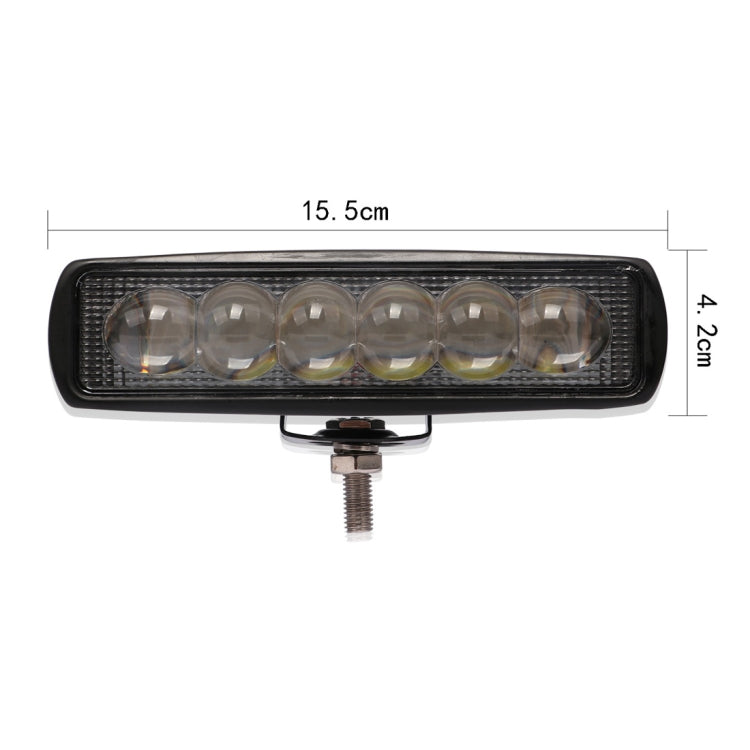6 inch 18W 6000K IP68 8D Car Boat Marine Work Lights Spotlight LED Bulbs, DC 10-30V
