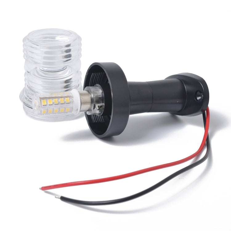 DC 12V 3W Marine Boat Yacht Stern Anchor LED Navigation Pedestal Light All Round 360 Degree White Light
