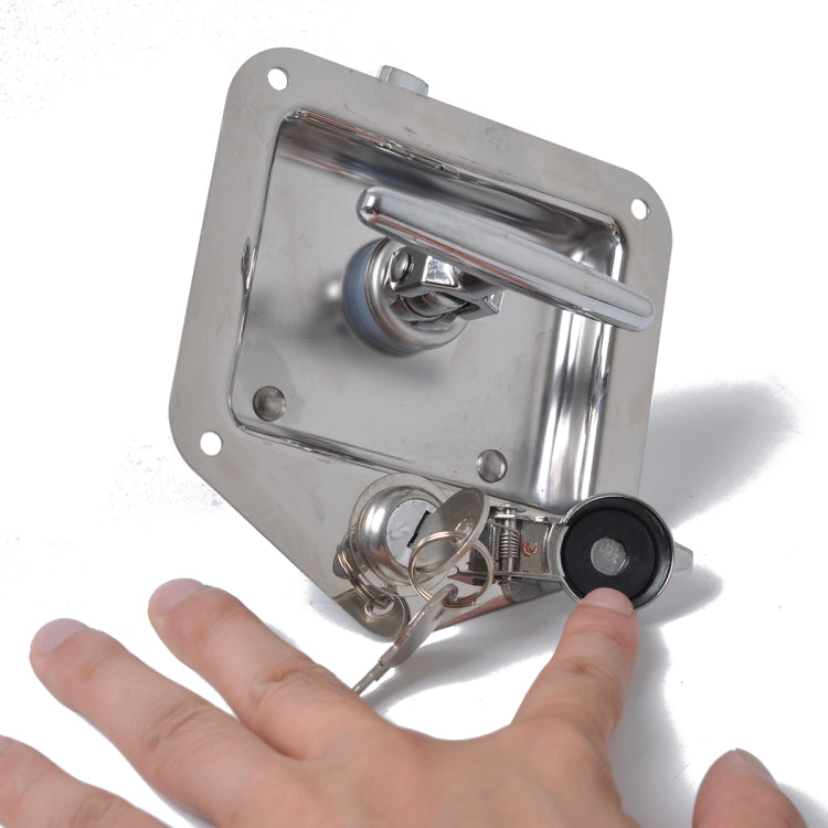 Folding T Handle Lock Stainless Steel Flush Mount Tool Box for Trailer / Yacht / Truck