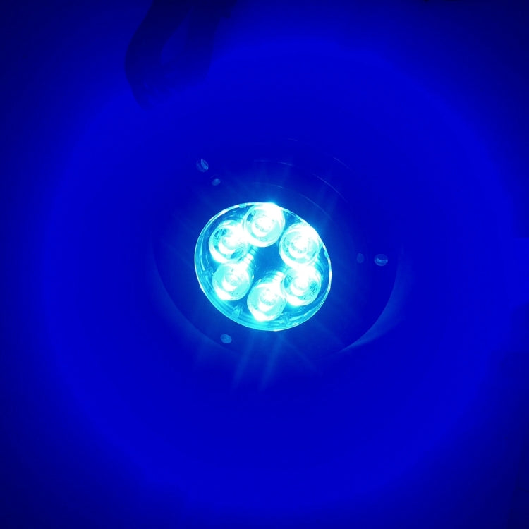 DC 10-30V 12W IP68 316 Stainless 6 LEDs Blue Light Underwater Light Boat High Power Bright for Marine / Yacht