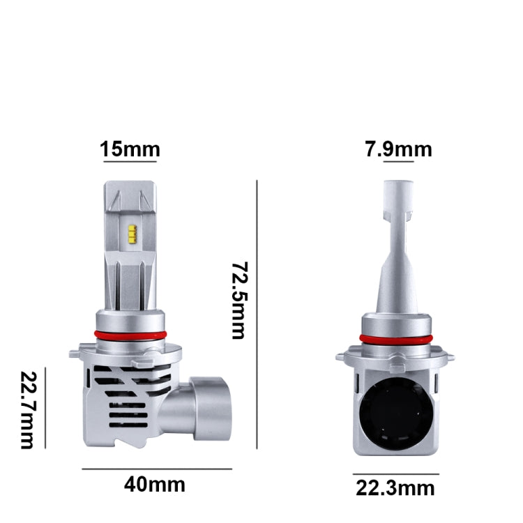 2 PCS M3 9005 / HB3 / H10 DC9-32V / 17W / 6500K / 2000LM IP68 Car LED Headlight Lamps