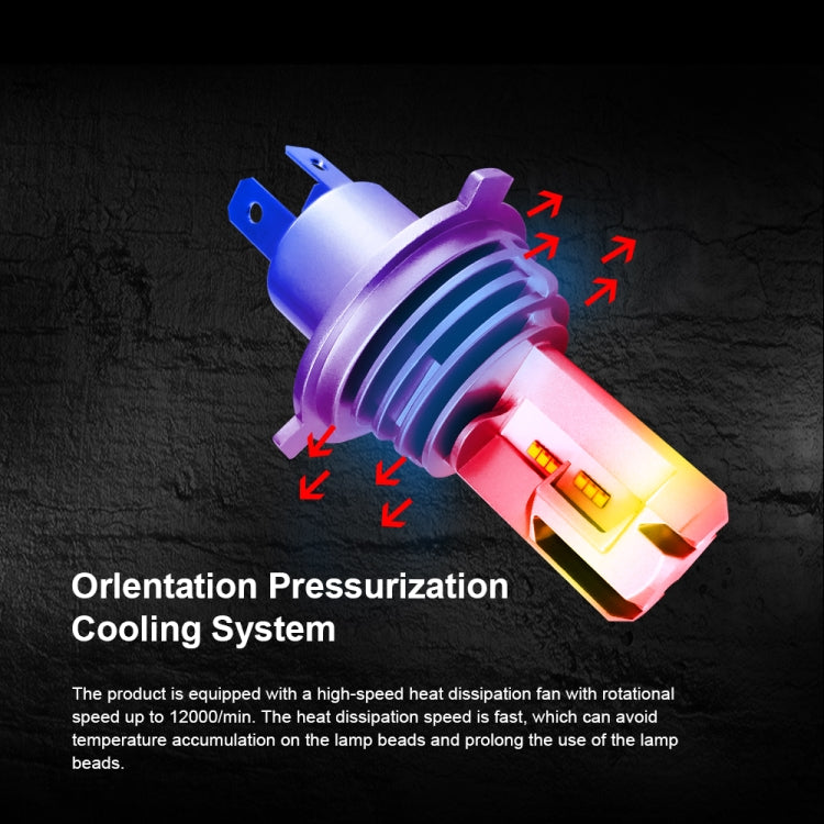 2 PCS M3 H4 DC9-32V / 17W / 6500K / 2000LM IP68 Car LED Headlight Lamps