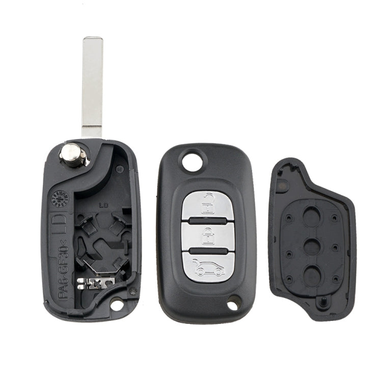 For RENAULT Clio / Megane / Kangoo / Modus Car Keys Replacement 3 Buttons Car Key Case with Foldable Key Blade