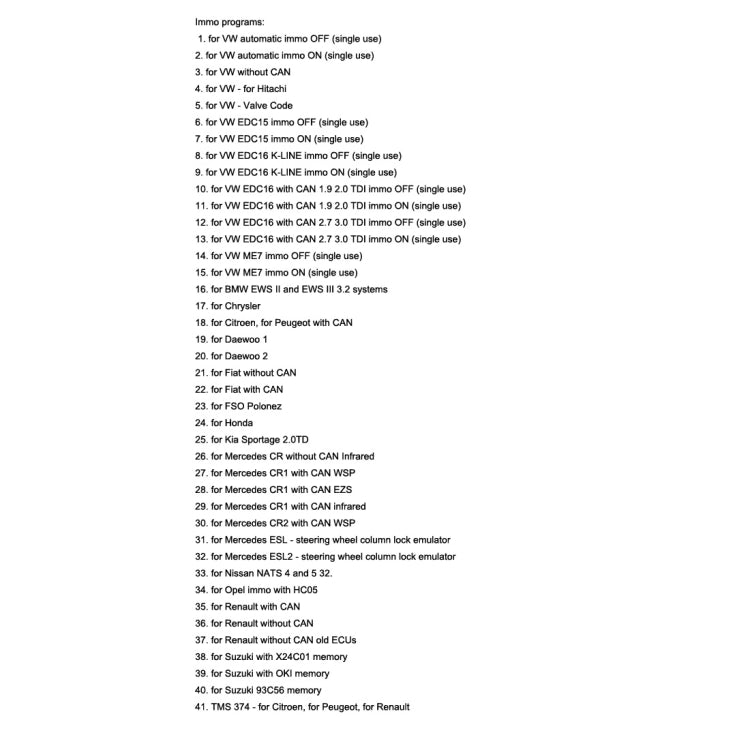 SQU OF68 Universal Car Emulator Signal Reset Immo / Tacho Programs Place ESL Diagnostic Seat Occupancy Sensor Tool