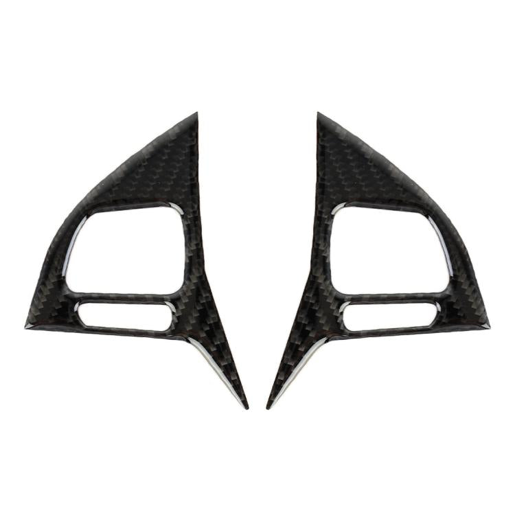 2 PCS Car Carbon Fiber Steering Wheel Button Decorative Sticker for Volkswagen Touareg