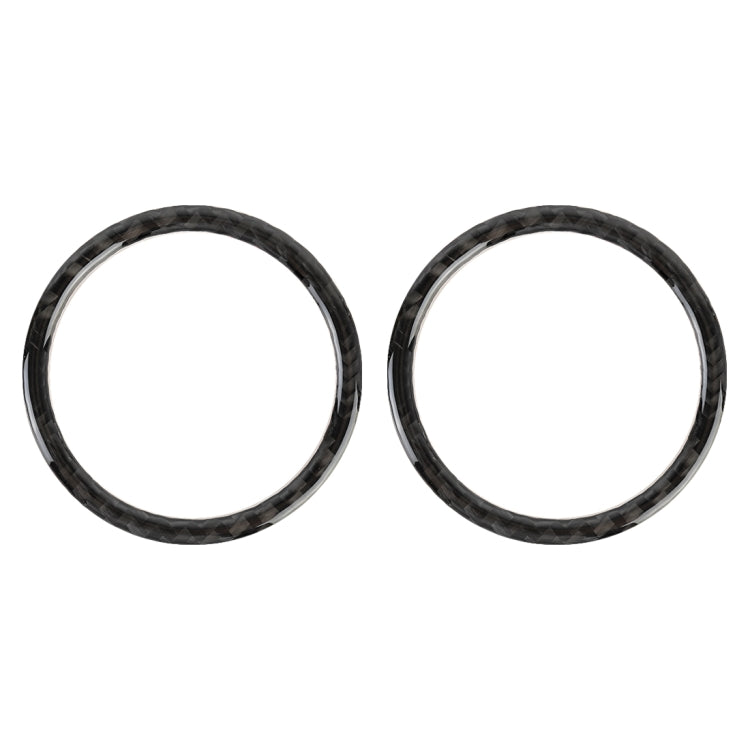 2 PCS Car Carbon Fiber Instrument Panel Air Outlet Decorative Sticker for Volkswagen Touareg