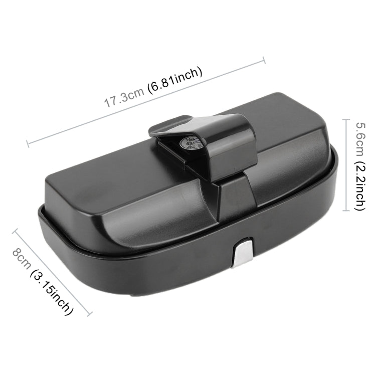 Car Multi-functional Glasses Case Sunglasses Box with Card Slot, Flat Style
