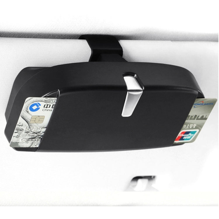 Car Multi-functional Glasses Case Sunglasses Box with Card Slot, Flat Style