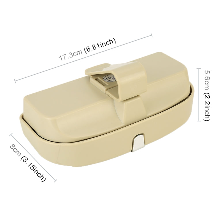 Car Multi-functional Glasses Case Sunglasses Box with Card Slot, Flat Style, Flat Style (Beige), Flat Style (Black), Flat Style (Pink), Flat Style (Grey)