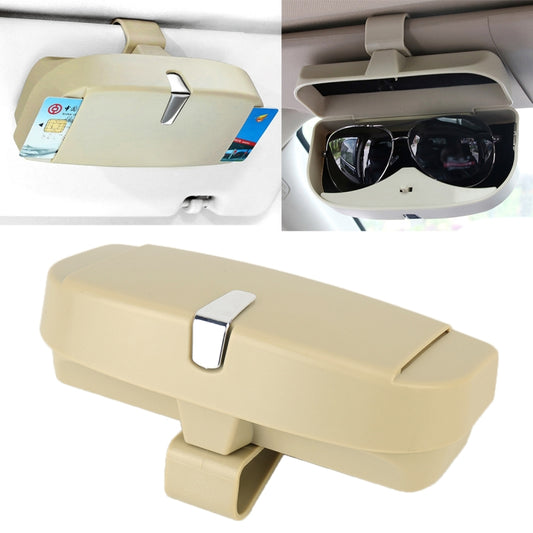 Car Multi-functional Glasses Case Sunglasses Box with Card Slot, Flat Style, Flat Style (Beige), Flat Style (Black), Flat Style (Pink), Flat Style (Grey)