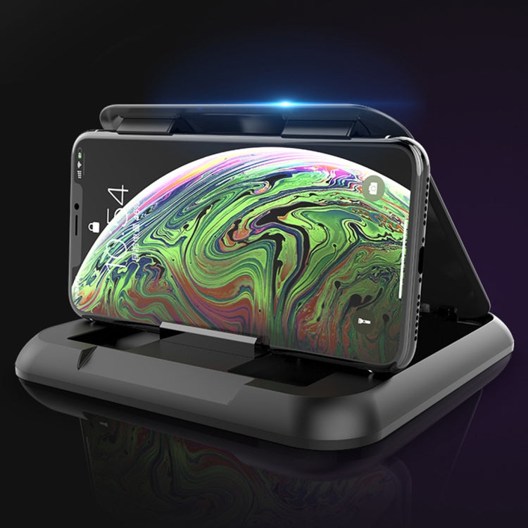 Car Carbon Fiber Texture Silicon Mobile Phone Holder for 3.5-6.8 inches Cellphone