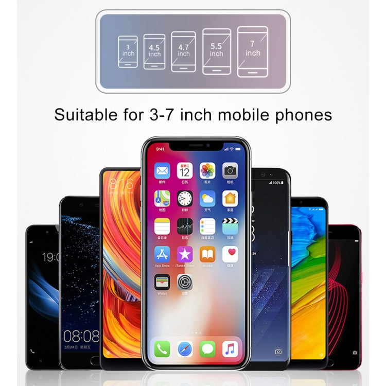 Car Carbon Fiber Texture Silicon Mobile Phone Holder for 3.5-6.8 inches Cellphone