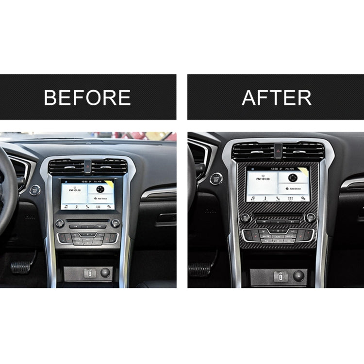 Car Carbon Fiber Central Control Panel Decorative Sticker for Ford New Mondeo