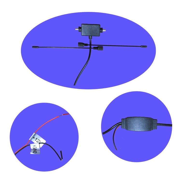 Car Invisible Patch Horn Lightning Protection TV Antenna