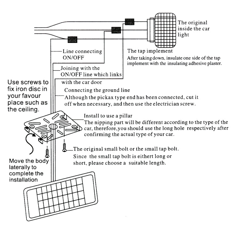 GT-699 DC12V / 2W / 6000K / 120LM SMD-3528 Car Indoor Dome Light