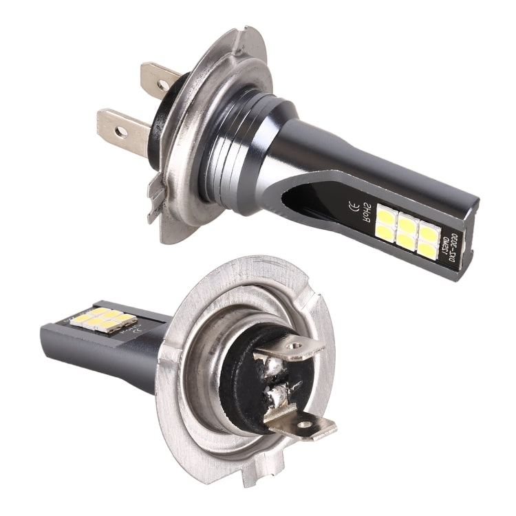 2 PCS H7 DC12V-24V / 12W / 3000K / 800LM 12LEDs SMD-3030 Car LED Fog Light