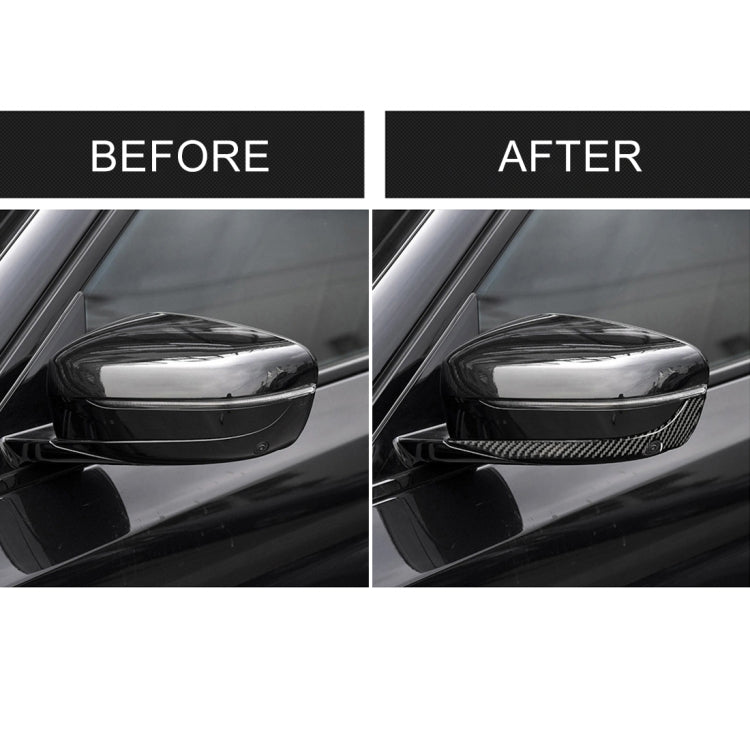 2 PCS Car Carbon Fiber Rearview Mirror Bumper Strip Decorative Sticker for BMW G30 (2018-2019) / G11 (2016-2019), Left Drive with Camera