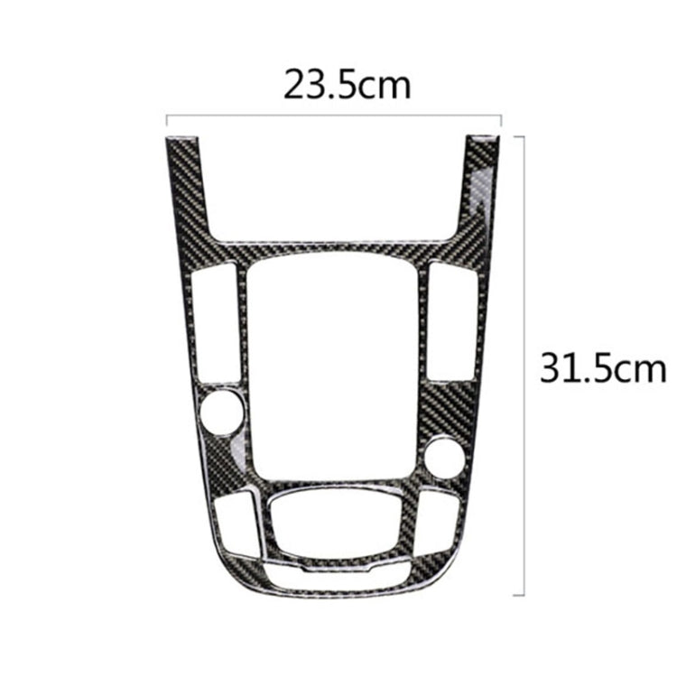 Car Carbon Fiber Gear Position Panel Decorative Sticker for Audi 2010-2018 Q5 / 2009-2016 A4L / 2009-2016 A5, Left Drive