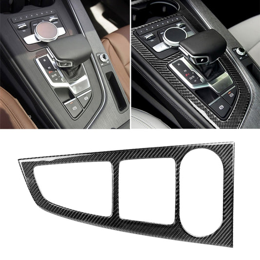 Car Carbon Fiber Gear Position Panel Decorative Sticker for Audi 2017-2018 A4L / 2017-2018 A5 / 2016-2017 A4 B9, Left Drive