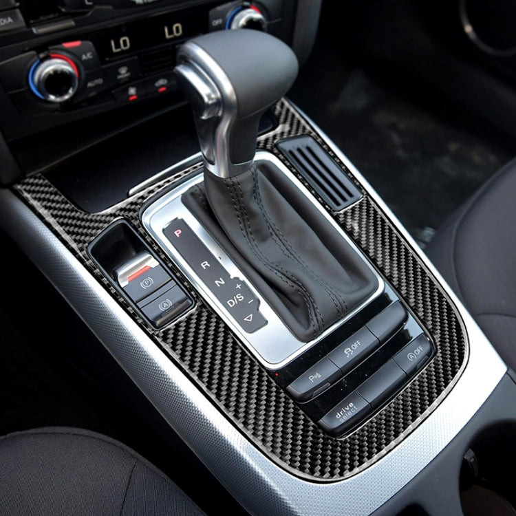 Car Carbon Fiber Gear Position Panel Decorative Sticker for Audi 2010-2018 Q5 / 2009-2016 A4L / 2009-2016 A5