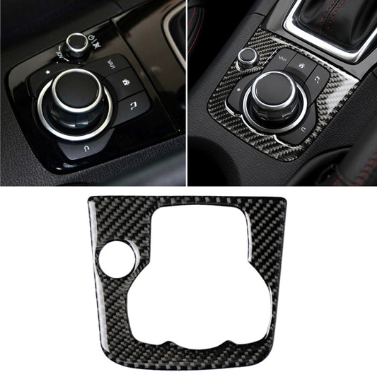 Car Carbon Fiber Right Drive Multimedia Frame A Decorative Sticker for Mazda Axela 2013-2016