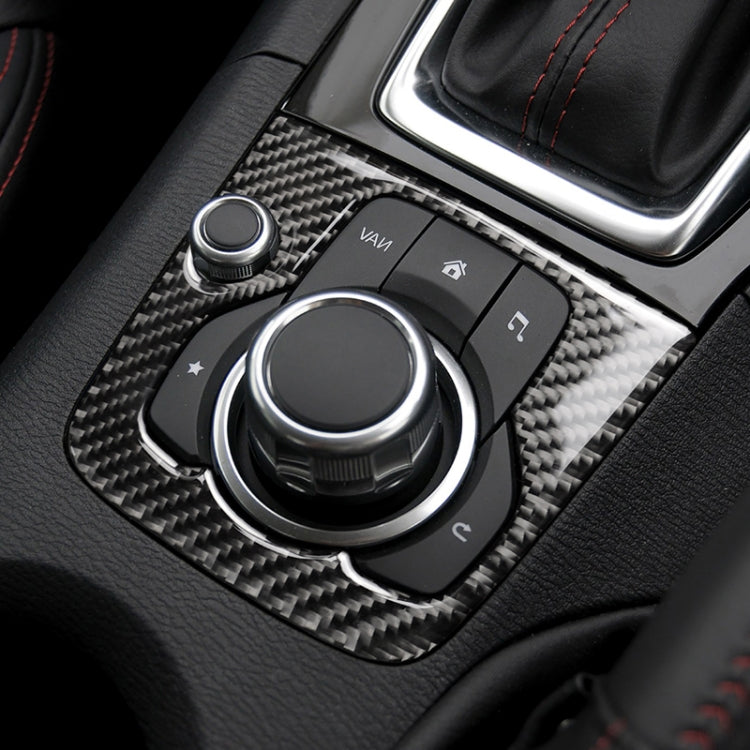 Car Carbon Fiber Right Drive Multimedia Frame A Decorative Sticker for Mazda Axela 2013-2016