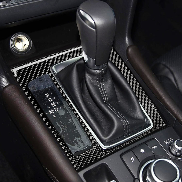 Car Carbon Fiber Left Drive Gear Frame B Decorative Sticker for Mazda Axela 2017-2018